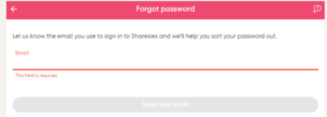 Reset Forgotten Password For Sharesies Login