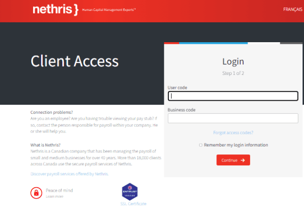 Nethris Login @ Quick Info To Access Client Payroll Account